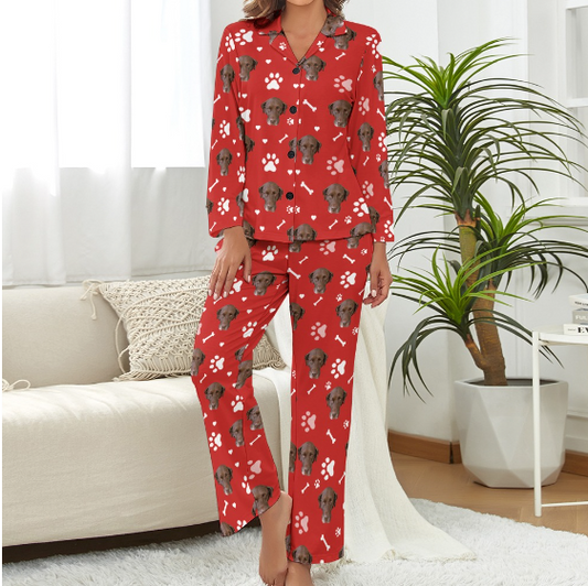 Women Pet Pajamas - Red