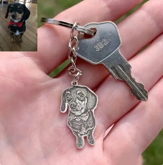 Custom Pet Keychain - Custom Pet Pawtrait